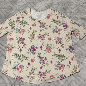 Time and Tru floral short sleeve shirt